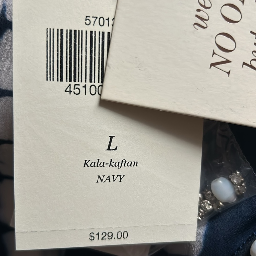 New Women's Debbie Katz South Beach Silk Beaded Kraftan Swimsuit Beach Coverup - Picture 9 of 12